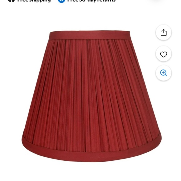 Set of 2 Elegant Pleated Lampshade Urbanest Mushroom Pleated Maroon traditional - Picture 3 of 14